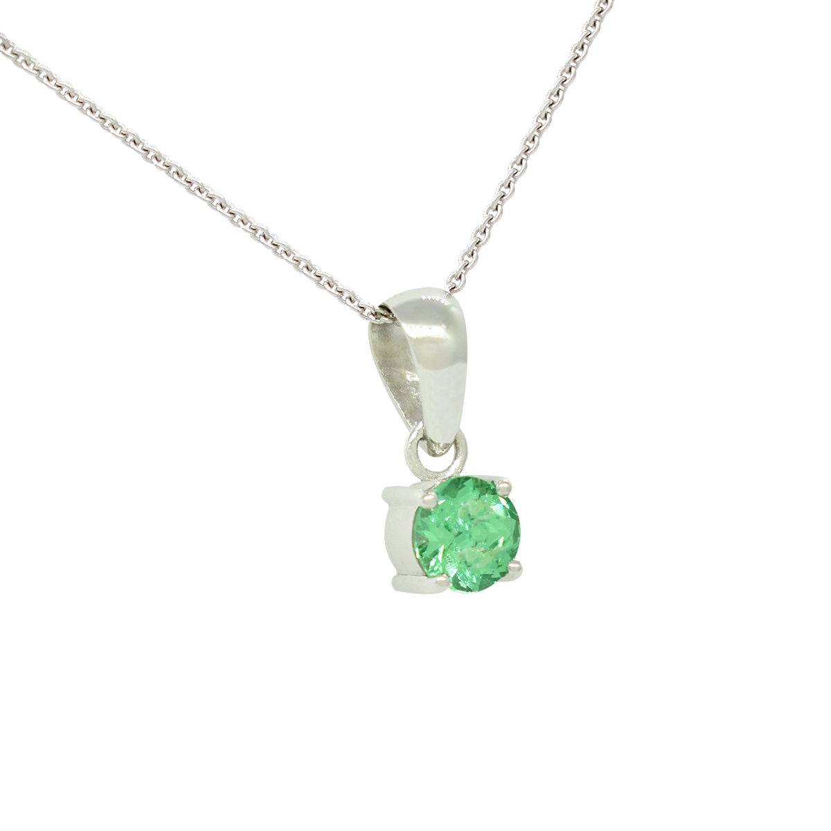 Queen Emerald ~ solitaire-round-emerald-pendant-in-18k-white-gold ...