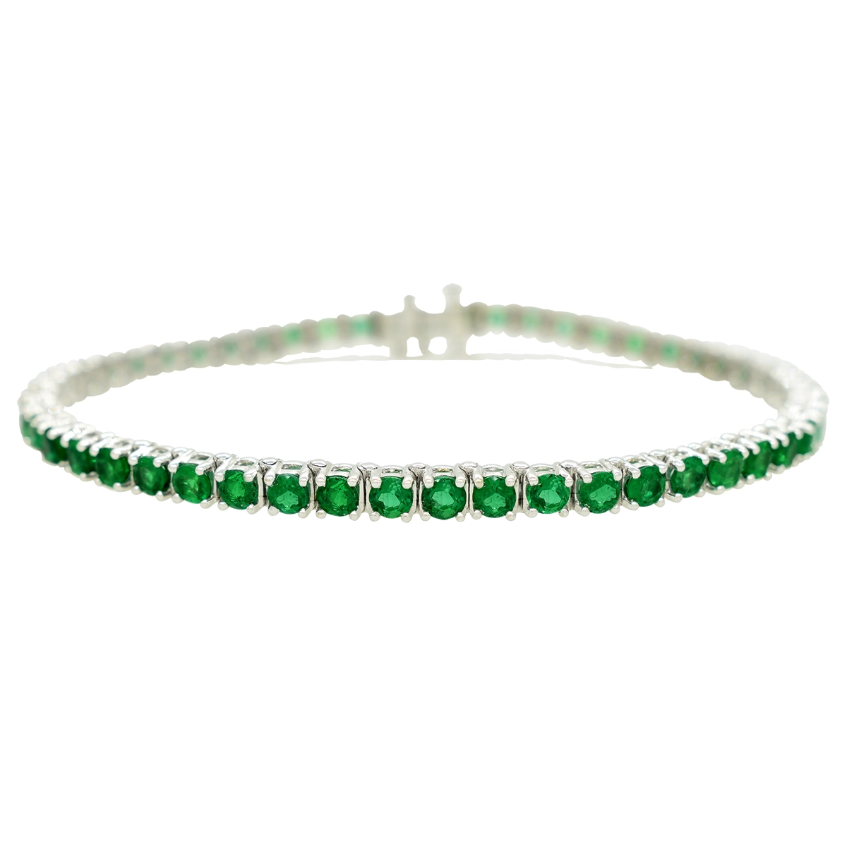 18Kt White Gold 10.82ct Emerald Bracelet with Natural Diamond – SOSNA Gems  & Jewellery